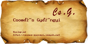 Csomós Gyöngyi névjegykártya